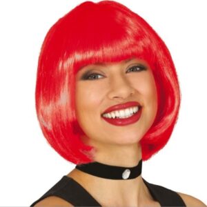 Parrucca Rossa capelli corti a caschetto e lisci
