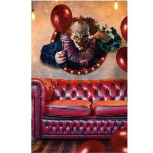 Poster adesivo da parete clown horror 70×80 cm