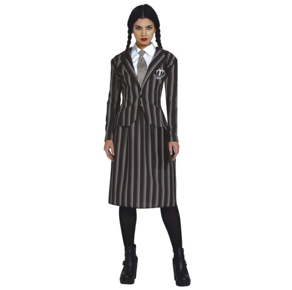 Costume Mercoledì Addams a righe donna