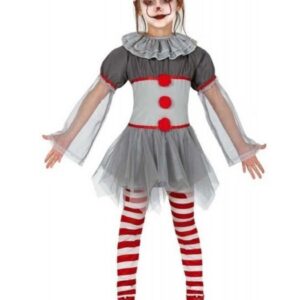 Costume Clown IT bimba taglia 3/4 anni