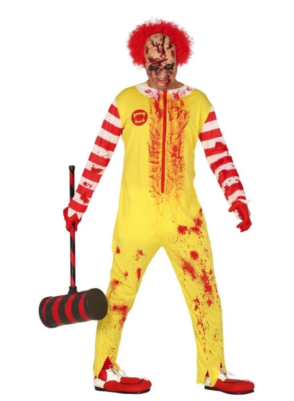 Costume Clown Zombie Ronald Mc Donald adulto