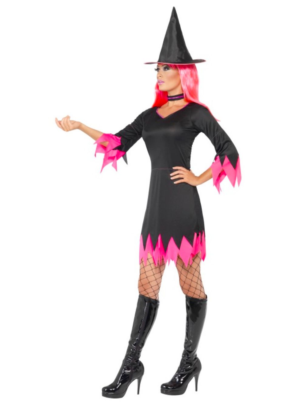 Accessorio Costume Halloween Carnevale Donna Cappello Strega Nero