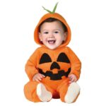 Costume zucca Halloween neonato