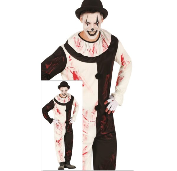 Costume Clown Pierrot Horror adulto - immagine 3