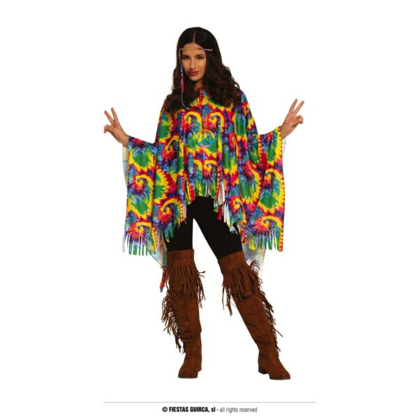 Costume Poncho Hippie donna