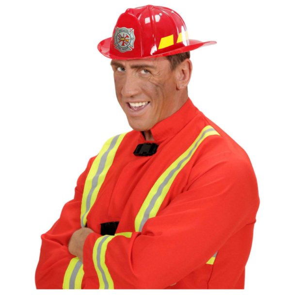 Casco pompiere rosso