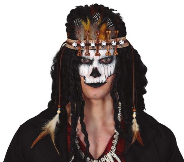 Diadema voodoo con piume