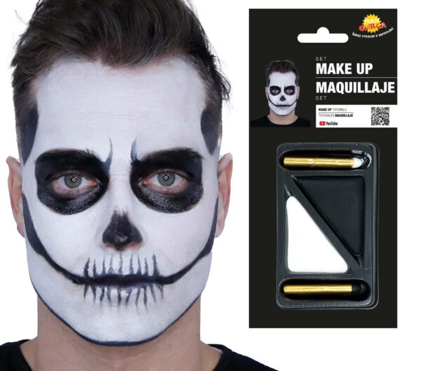 Kit makeup scheletro bianco e nero