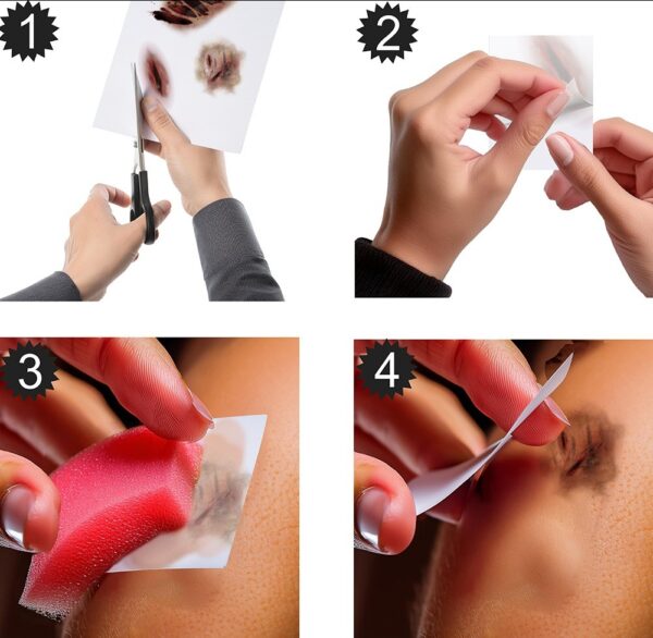 Tatuaggi zombie da viso - immagine 2