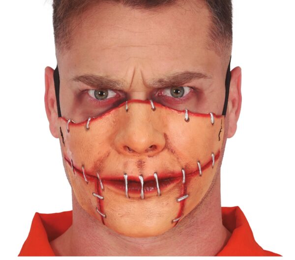 Maschera mezzo viso cucita in lattice