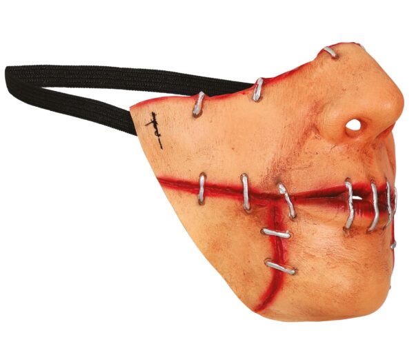 Maschera mezzo viso cucita in lattice - immagine 2