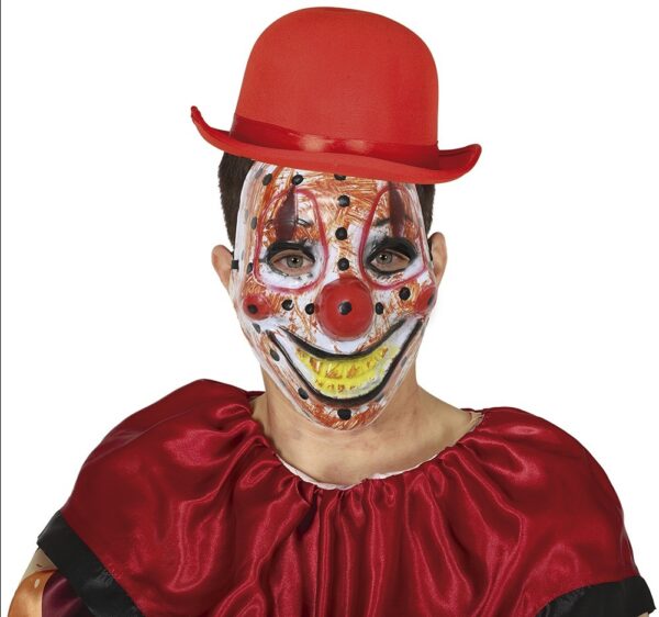 Maschera Pagliaccio in plastica - immagine 2