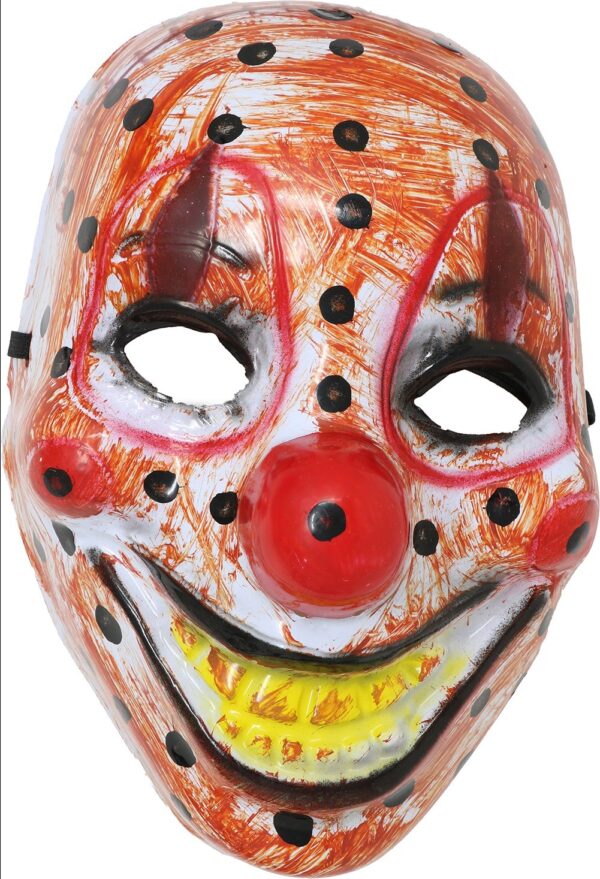 Maschera Pagliaccio in plastica - immagine 3