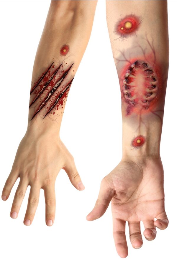 Tatuaggi ferite e morsi zombie - immagine 2