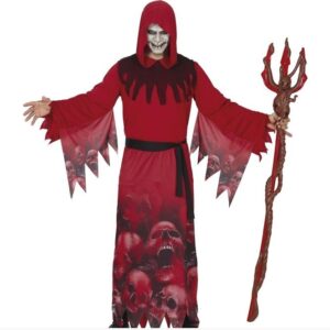 Costume adulto demone osso con teschi adulto