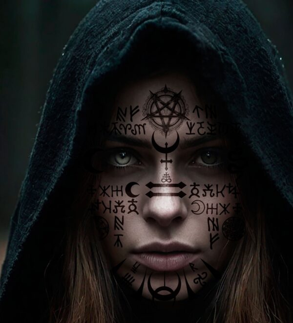 Tatuaggi viso satanici strega - immagine 2