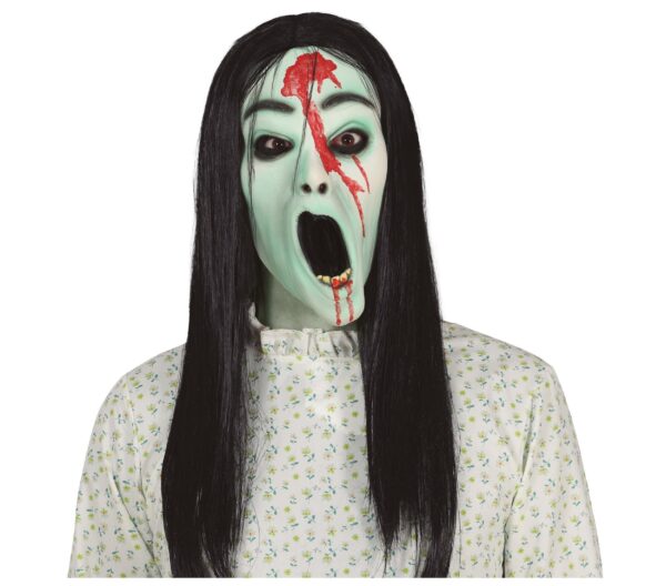 Maschera Samara Morgan the ring in lattice con capelli