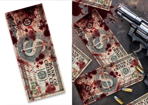 Banconote dollari insanguinate