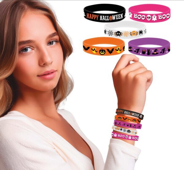 Braccialetti assortiti in silicone di Halloween