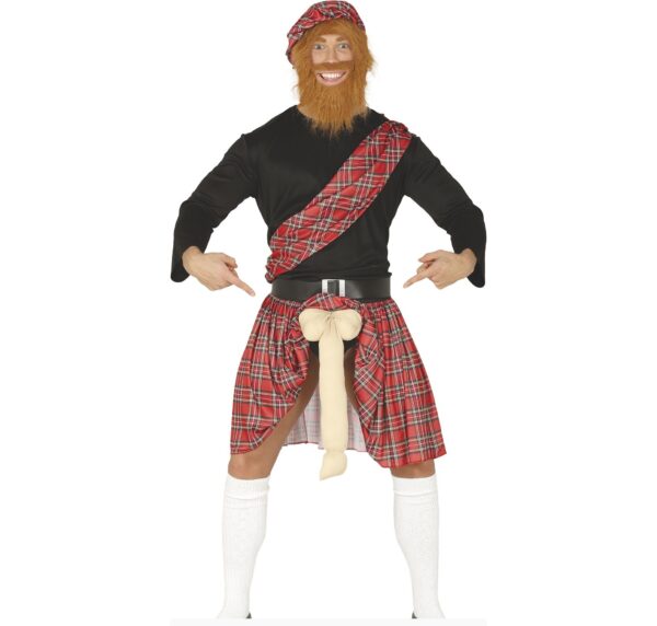 Costume Scozzese Kilt con sorpresa adulto