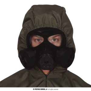 Maschera Antigas Nera in Plastica Rigida