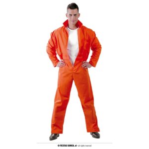 Costume Carcerato Tuta Arancione adulto