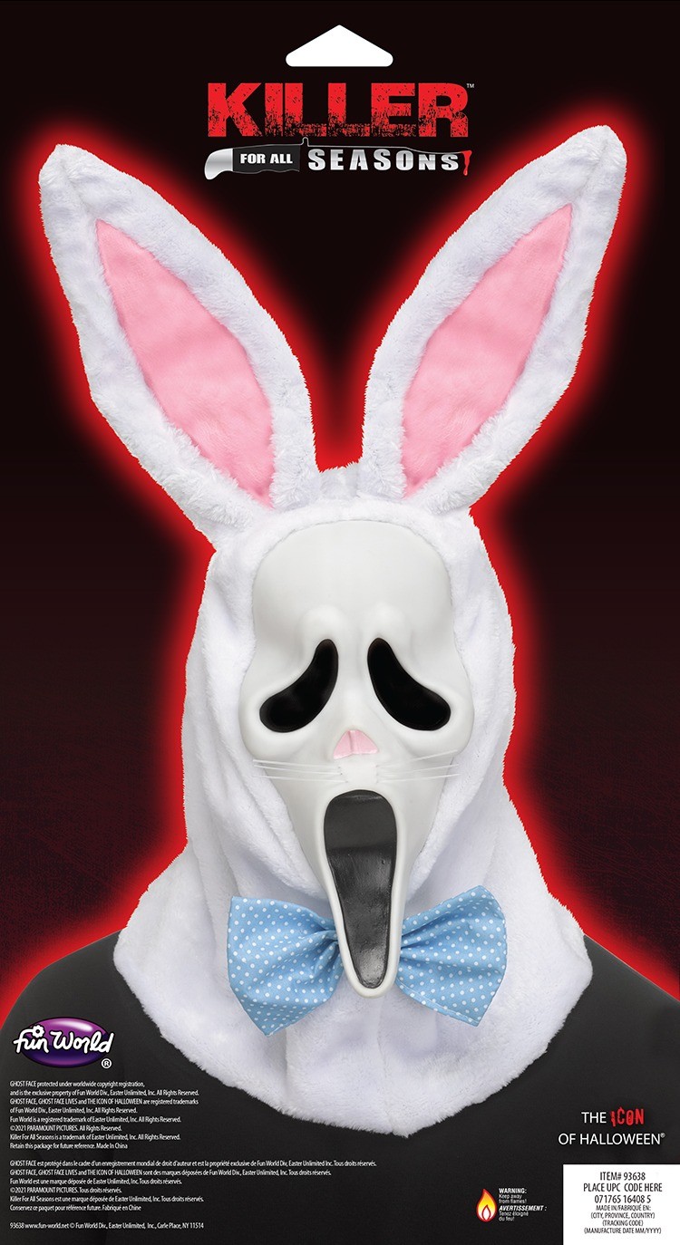 Maschera Coniglio bianco pasquale Ghostface scream originale - immagine 3