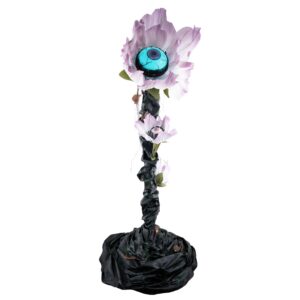 Pianta con fiori e occhi animati