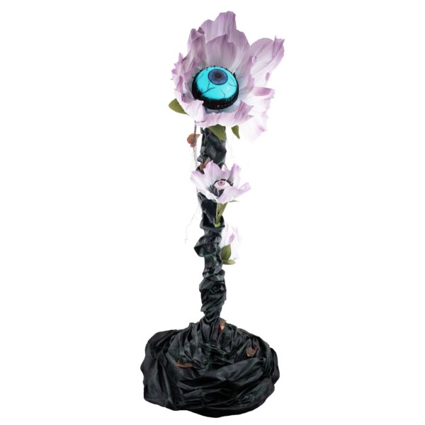 Pianta con fiori e occhi animati