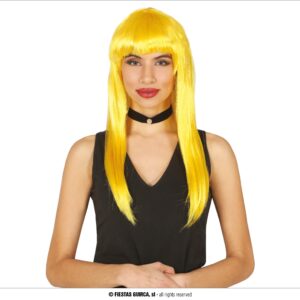 Parrucca Gialla capelli lunghi e lisci