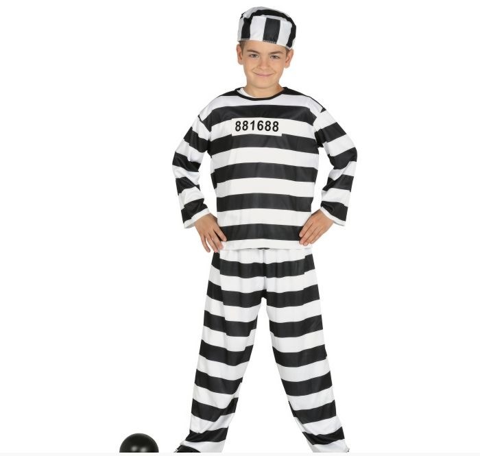 Costume prigioniero carcerato bimbo
