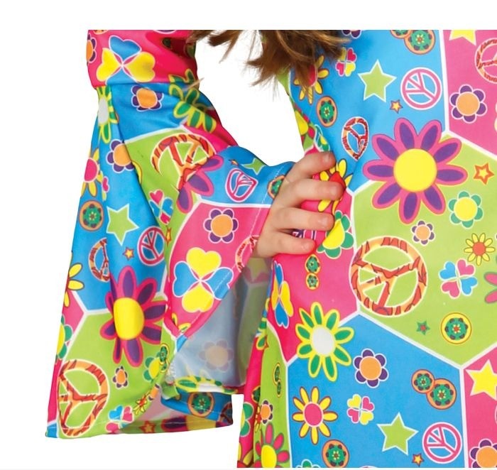 Costume Hippie Figli dei fiori anni bimba - immagine 3