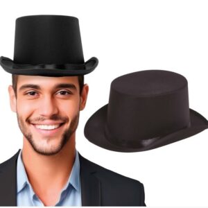 Cilindro in raso nero con bordino interno elasticizzato