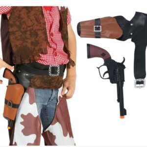 Pistola cowboy bimbo con cintura e fondina