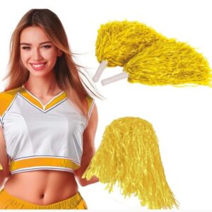 Pom Poms cheerleader gialli