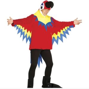 Costume pappagallo ara rosso adulto