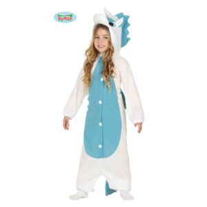Costume unicorno tutone animale azzurro bimba
