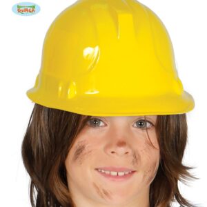 Elmo lavoratore operaio giallo in plastica bimbo