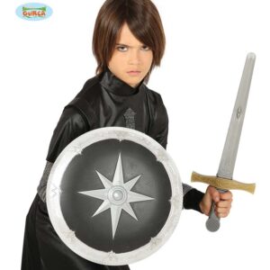 Kit Scudo con spada cavaliere medievale in plastica