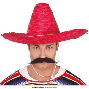 Sombrero Messicano in paglia rosso