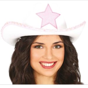 Cappello cowgirl barbie bianco