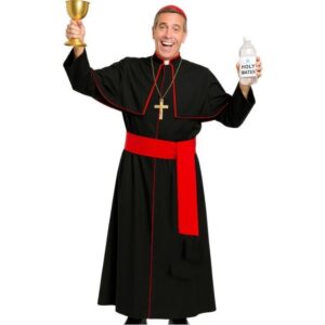 Costume cardinale adulto rosso e nero