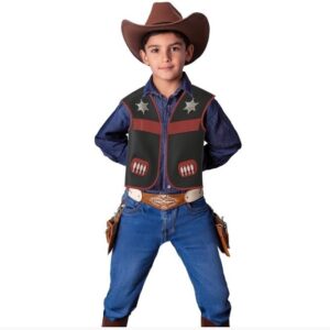 Gillet bambino da cowboy/sceriffo