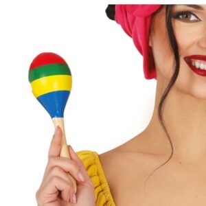 Maracas multicolore in legno