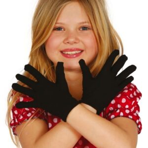 Guanti corti nero bambino
