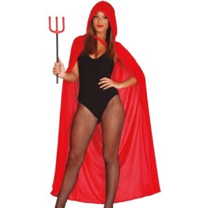 Mantello rosso adulto con cappuccio
