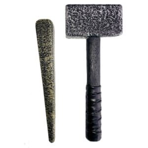 Martello e scalpello ammazza vampiri in plastica