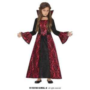 Costume vampiro rosso bambina
