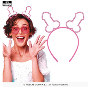 Cerchietto con Peni in brillantini rosa