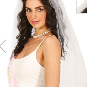 Cerchietto bride to be da sposa con velo